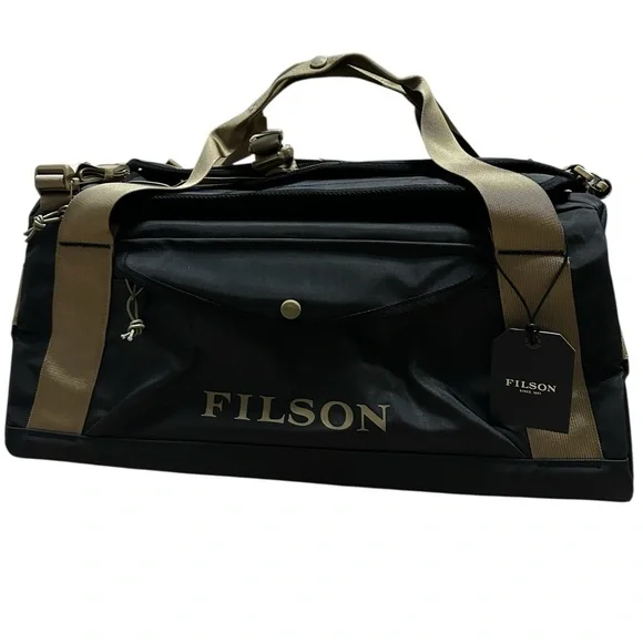 Filson All-Weather 40L Duffel Bag Black/Covert NWT Waterproof Travel - Picture 2 of 8